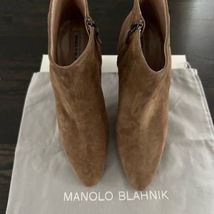 Manolo Blahnik Brusha Boots with Vibram sole protectors